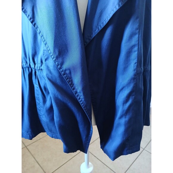 Lane Bryant Womens Blue Waterfall Open Front 14/16 Draped Cardigan Office Casual - Picture 9 of 16